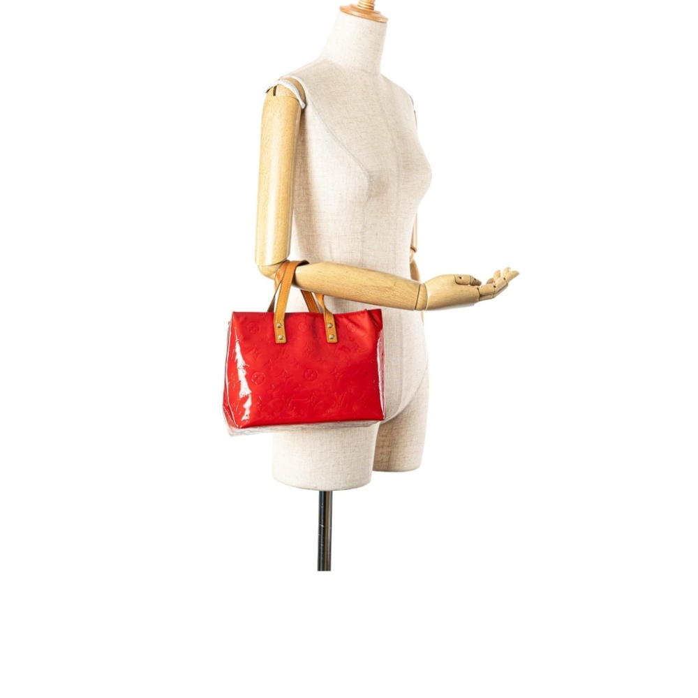 Louis Vuitton Red and Tan Glossy Tote COA Included - Picture 8 of 10